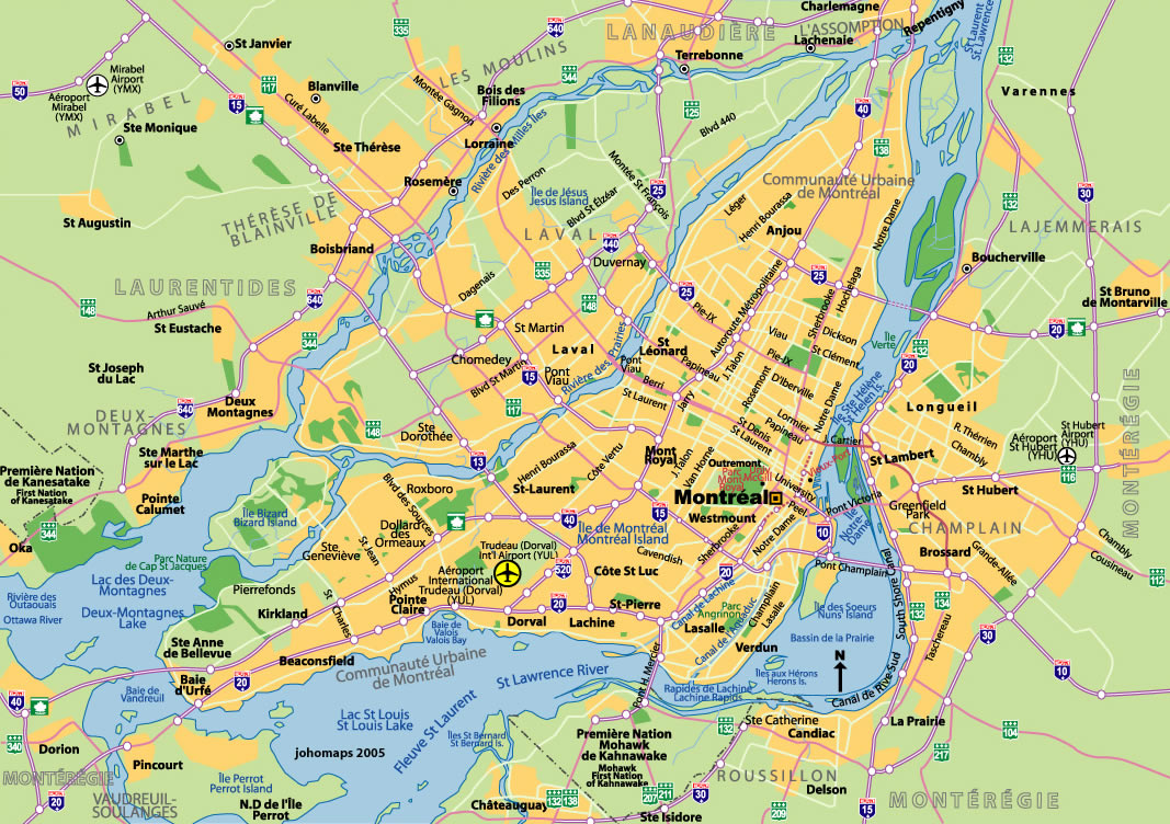 stadt karte von montreal